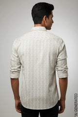 Full Sleeve Brown Print Shirt