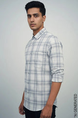 Full Sleeve Blue Check Shirt
