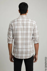 Full Sleeve Beige Check