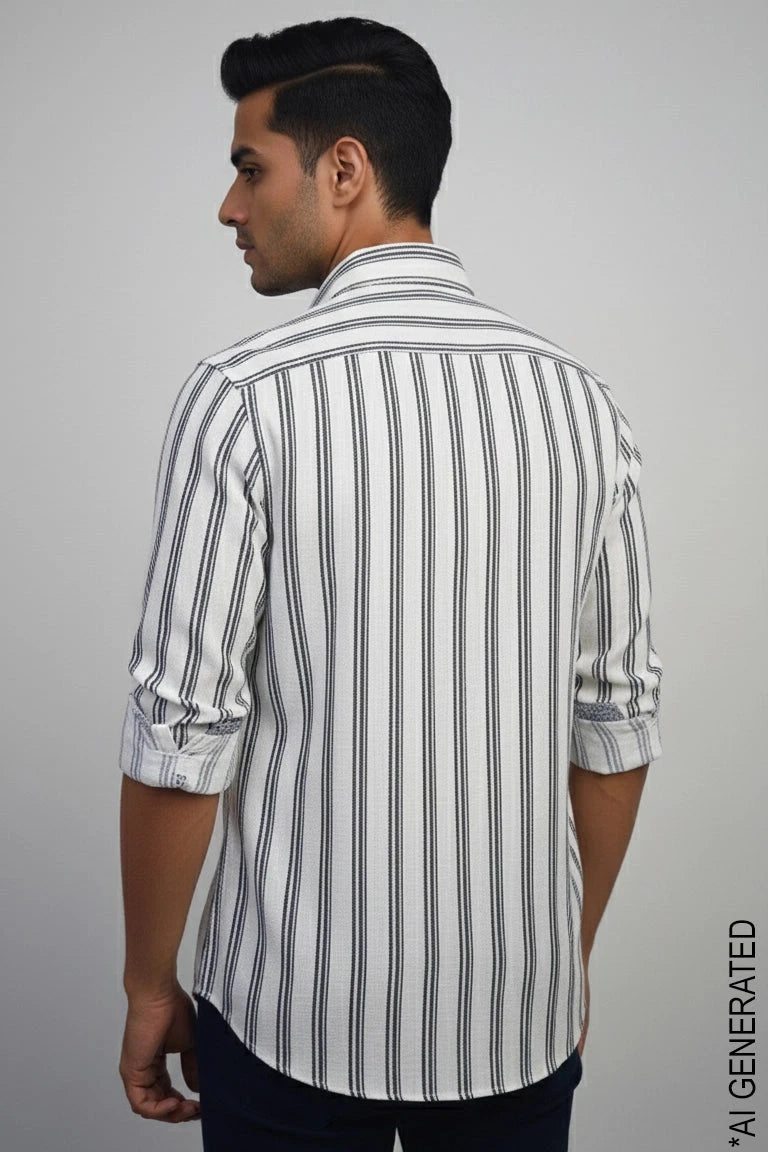 Full Sleeve White Lining Shirt