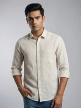 Yellow & White Striped Shirt