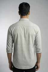 Grey & White Checked Shirt