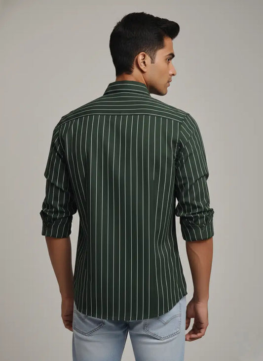 Green Pinstriped Shirt