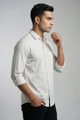 White Pinstripe Shirt