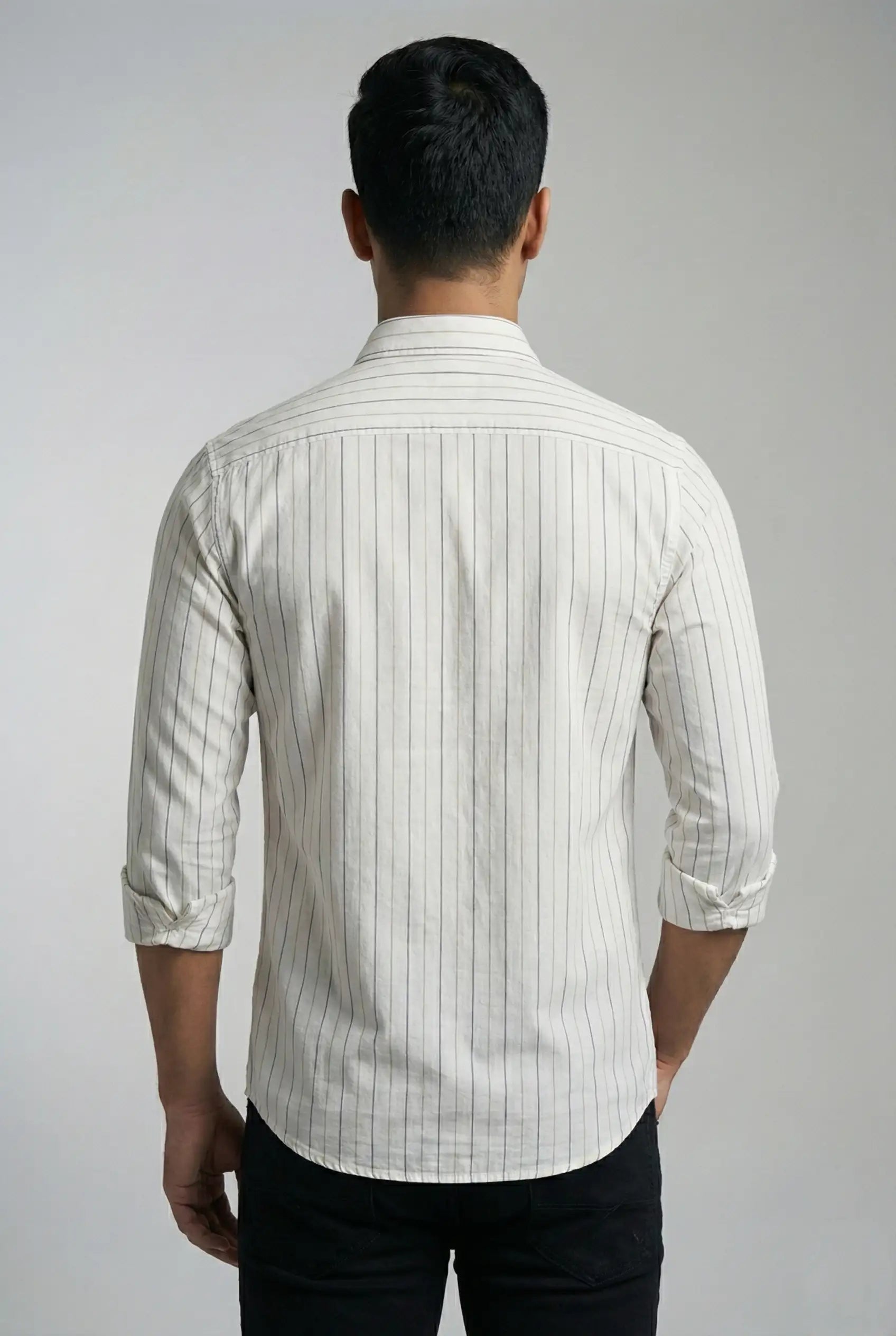White Pinstripe Shirt