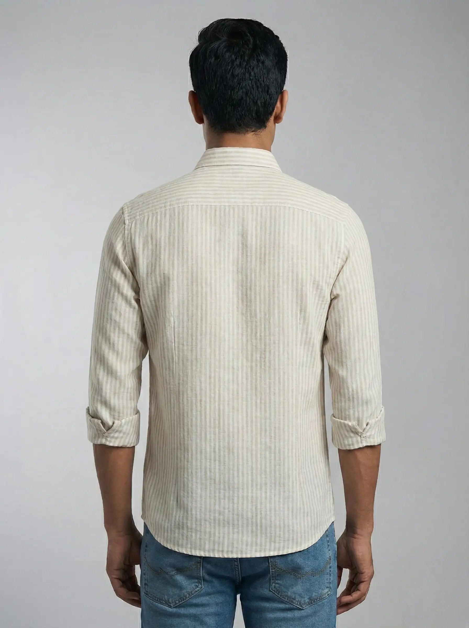 Yellow & White Striped Shirt