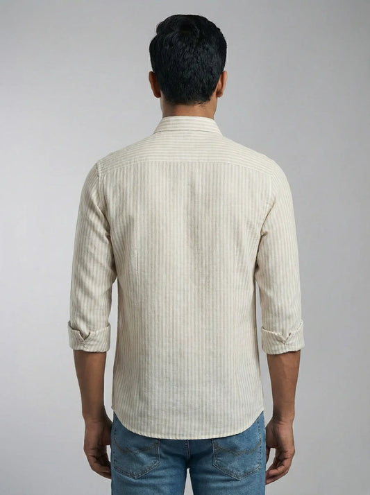 Yellow & White Striped Shirt