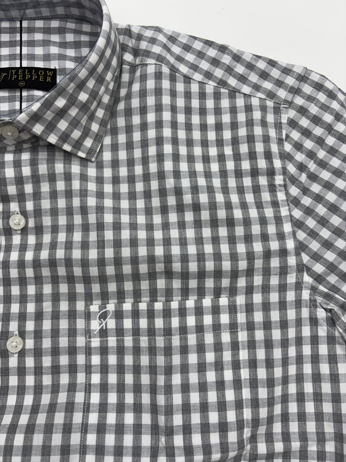 Men’s Grey and White Check Shirt