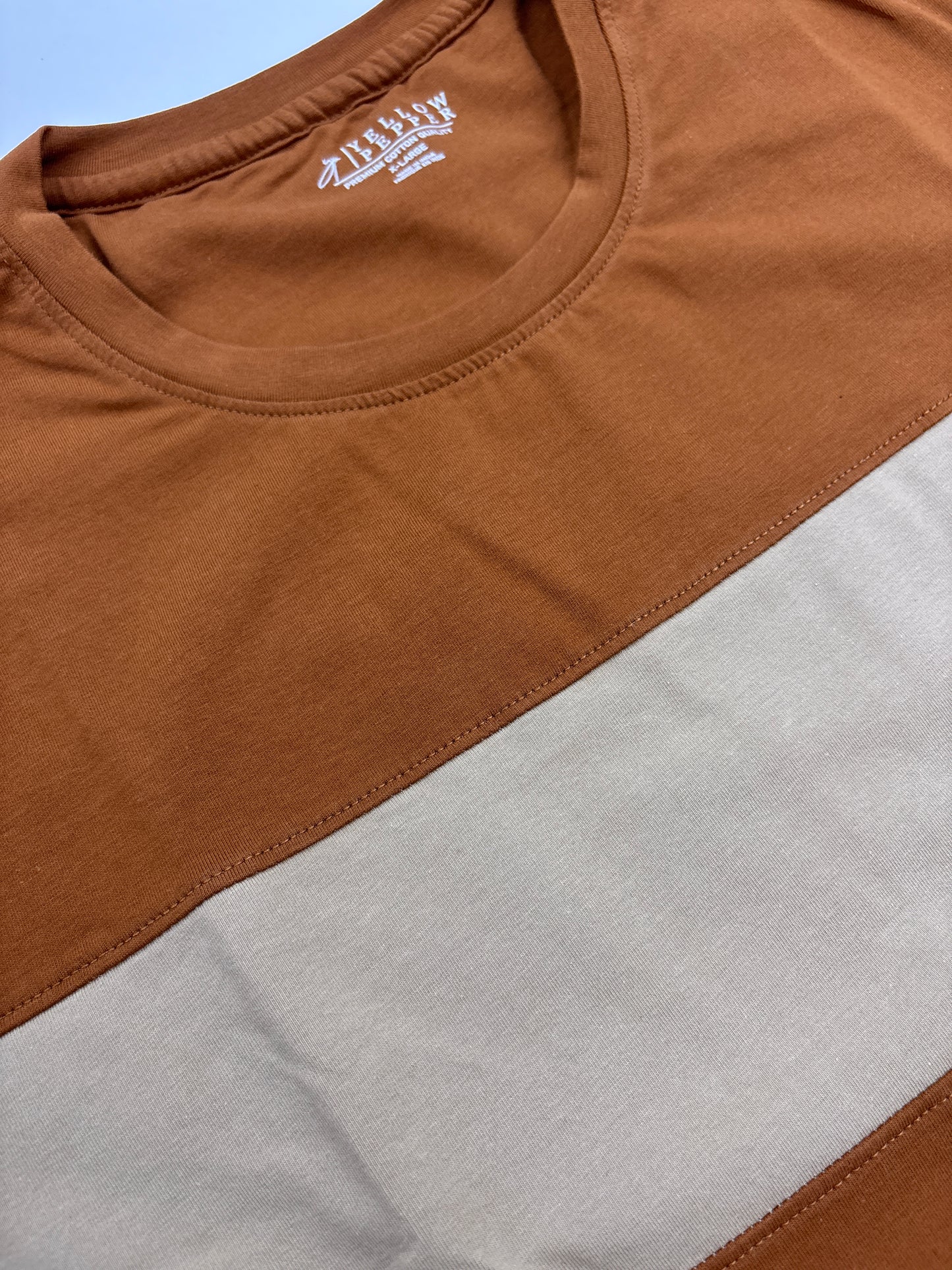 Rust Color Block T-Shirt