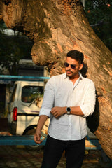 White Green Floral Shirt