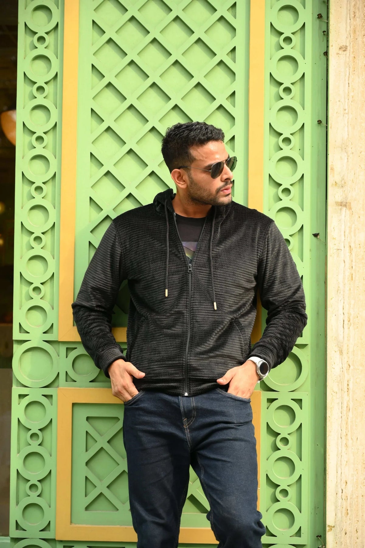 Essential Black Zip Hoodie
