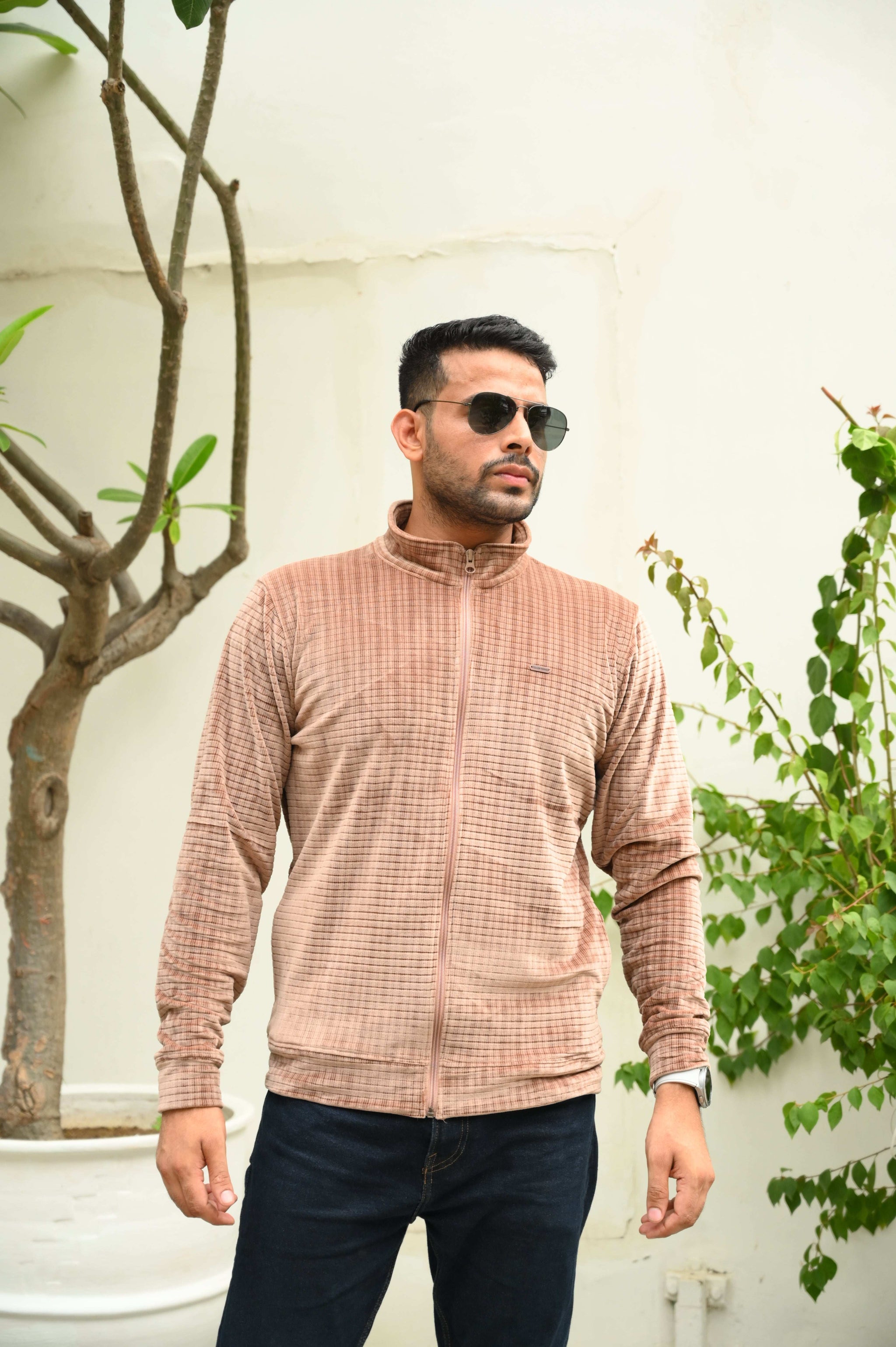 Highneck Sweatshirt Brown