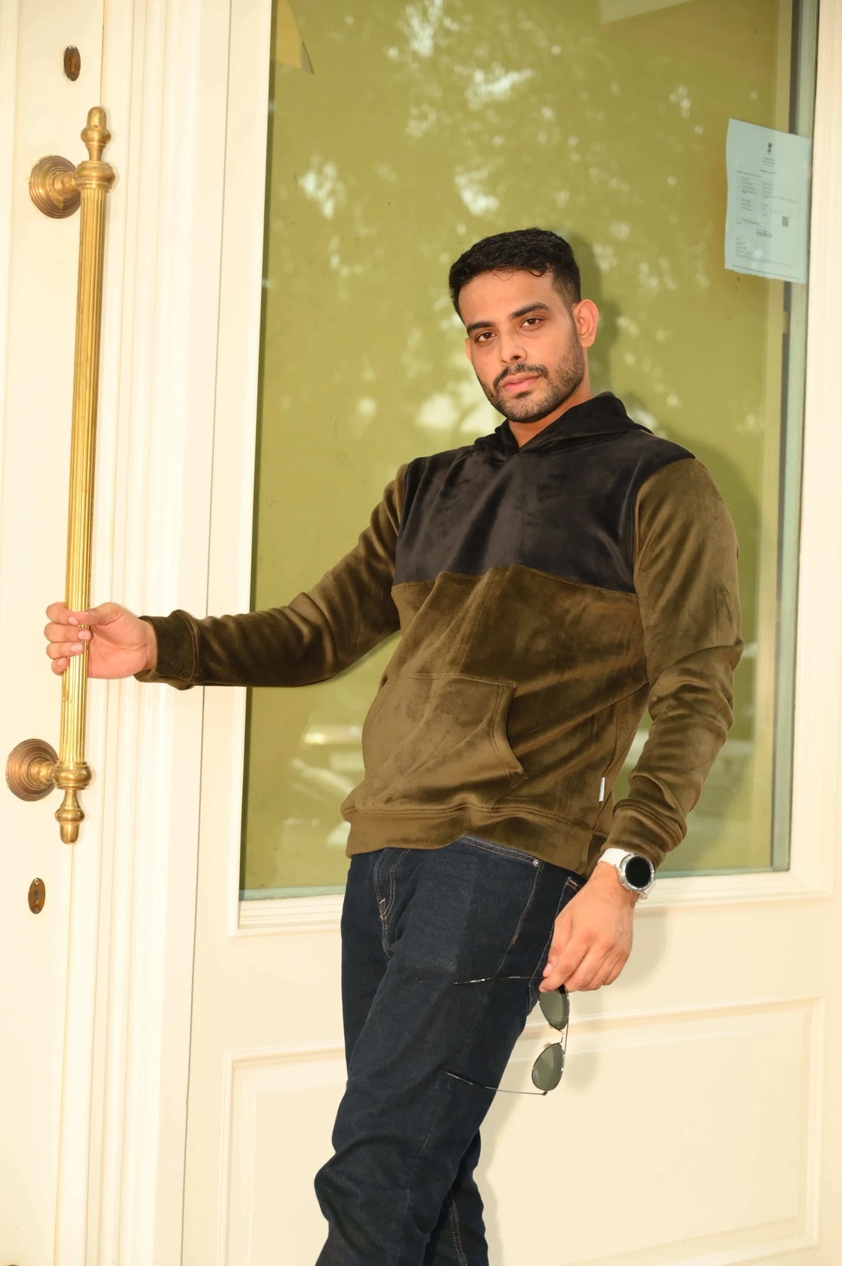 Olive & Black Hoodie