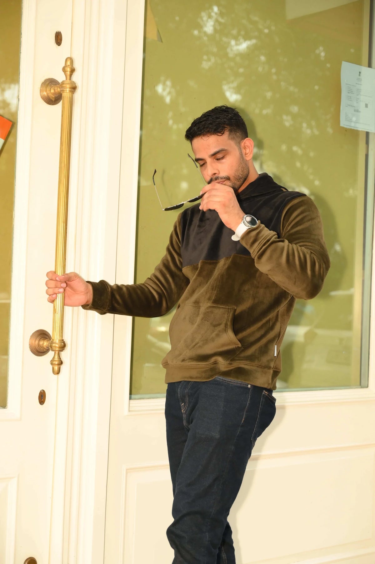 Olive & Black Hoodie