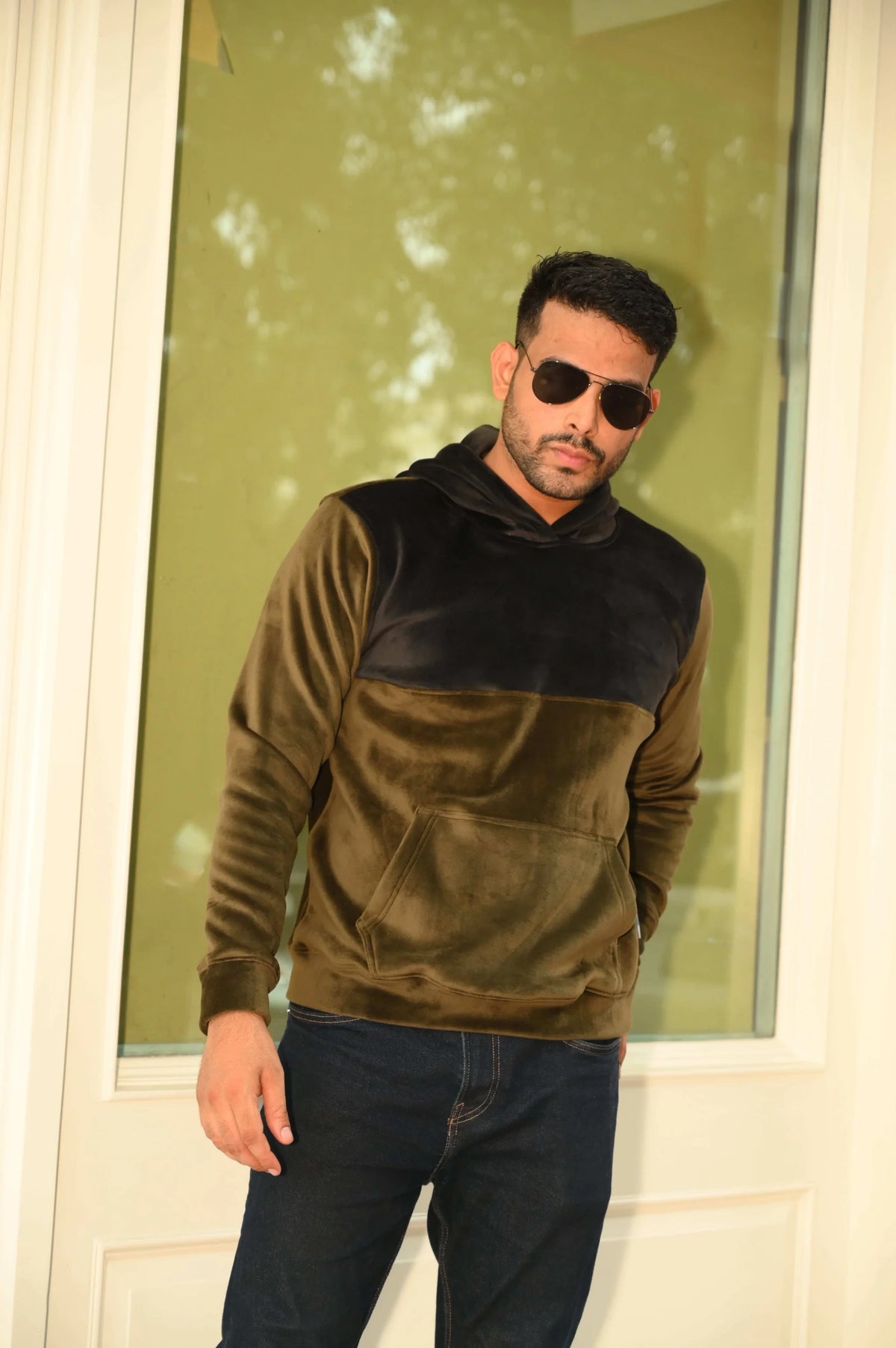 Olive & Black Hoodie