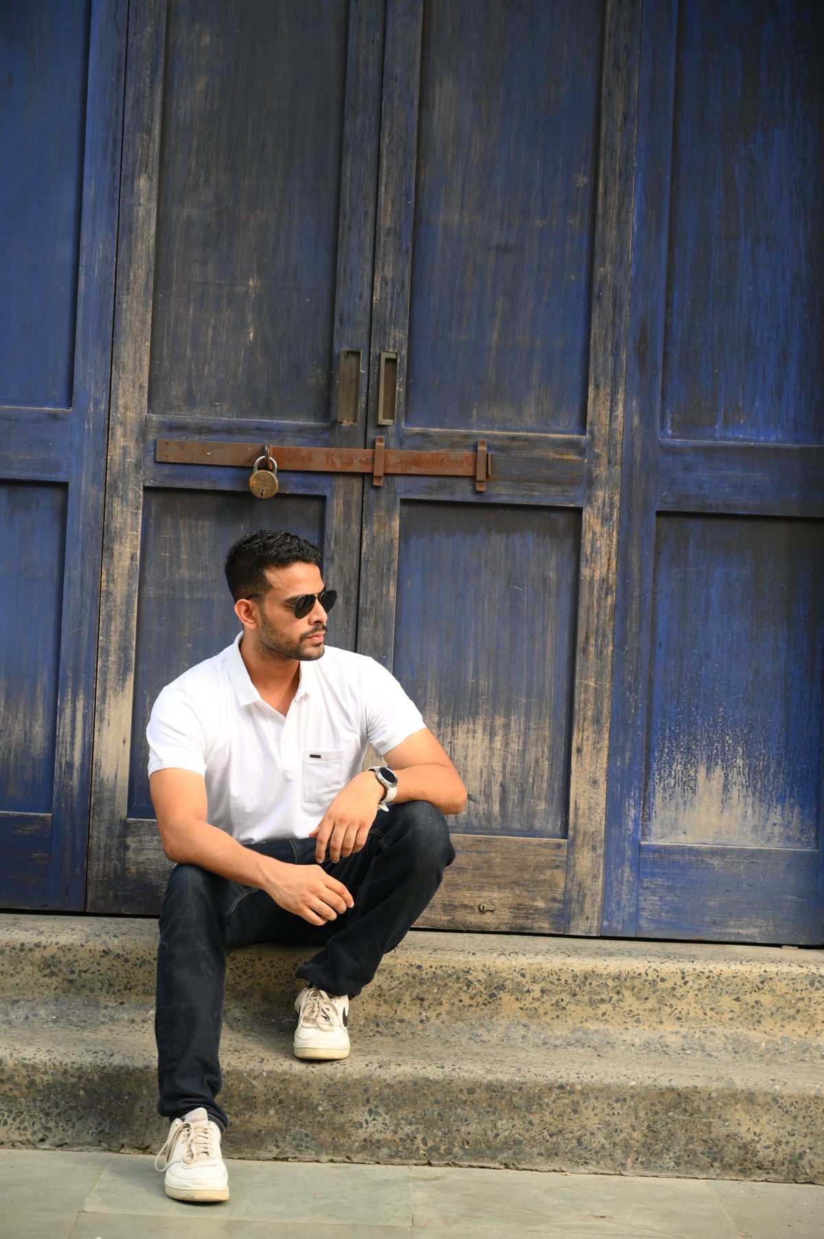 Men’s White Polo T-Shirt