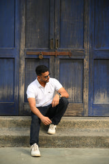 Men’s White Polo T-Shirt