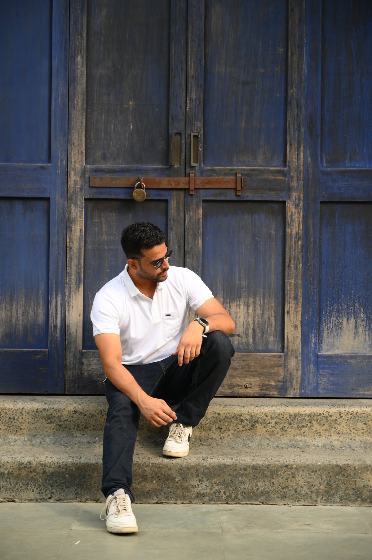 Men’s White Polo T-Shirt