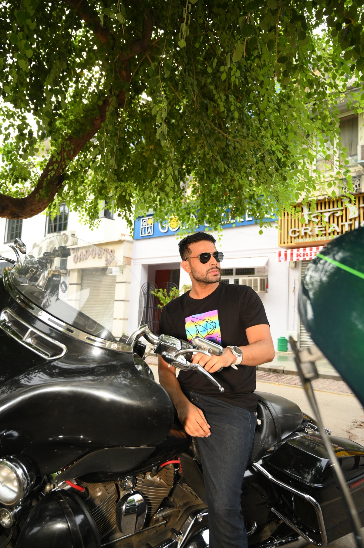 Black Graphic T-Shirt for Men