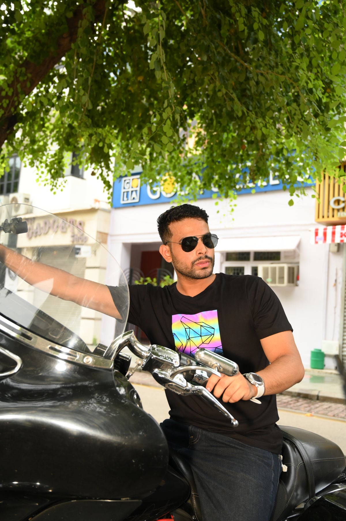 Black Graphic T-Shirt for Men