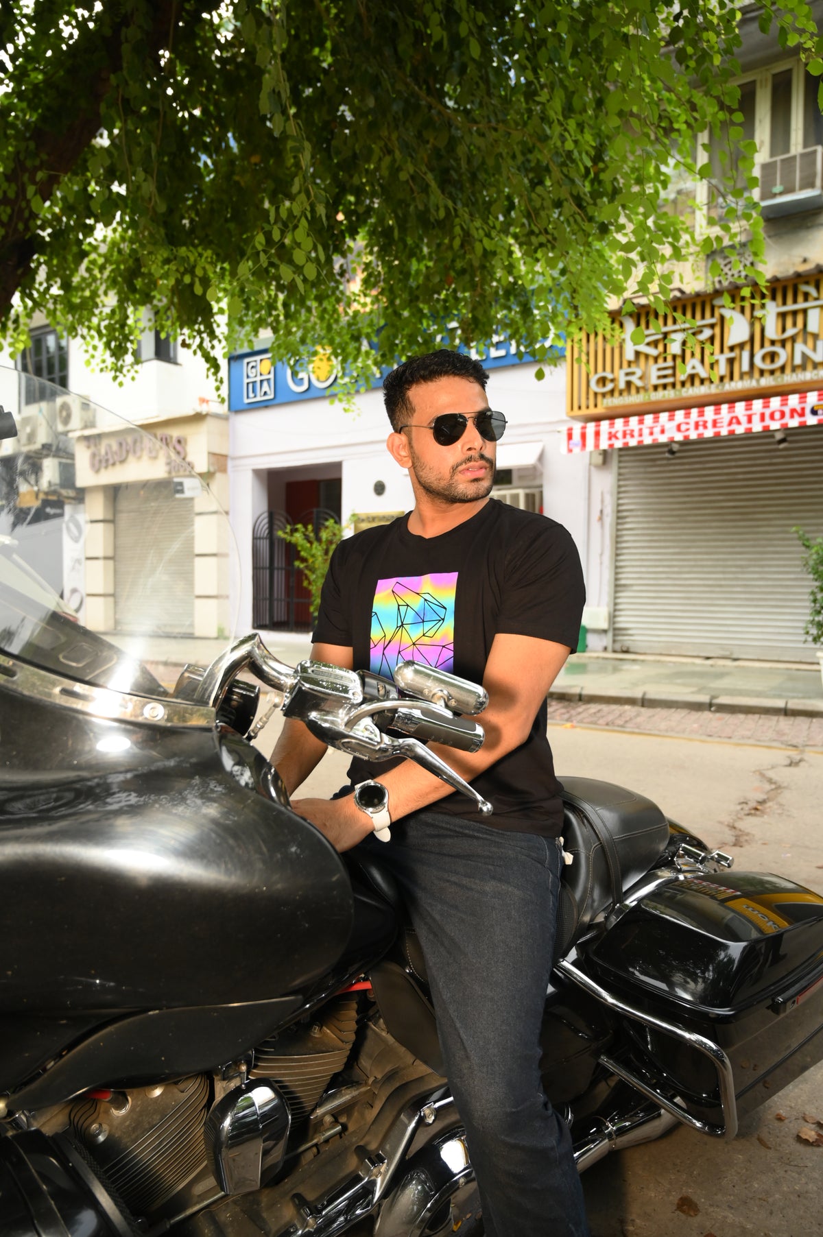 Black Graphic T-Shirt for Men