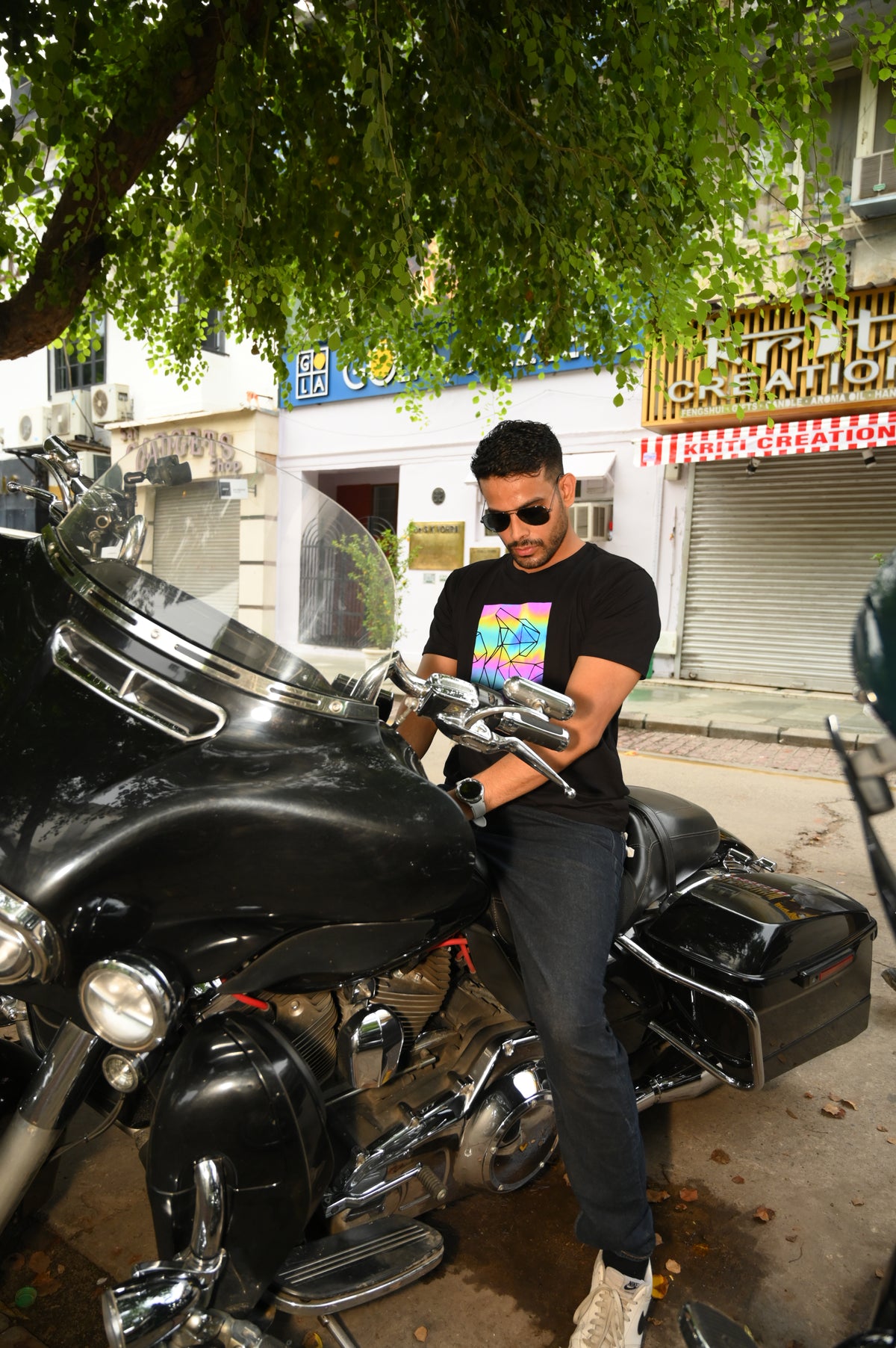 Black Graphic T-Shirt for Men