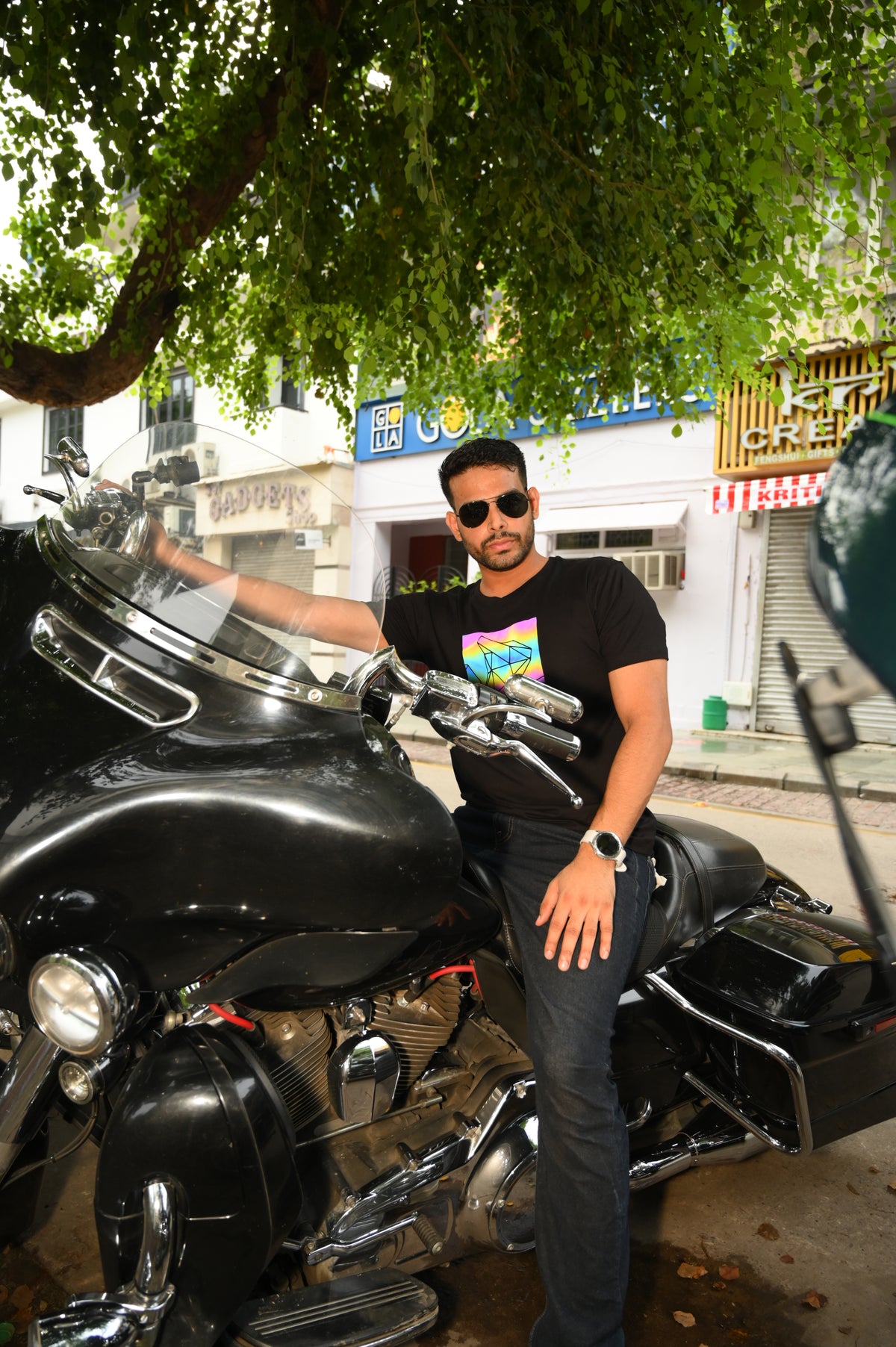 Black Graphic T-Shirt for Men
