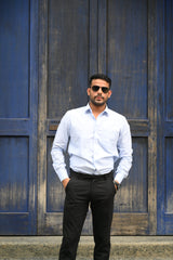 Full Sleeve Blue Check Shirt