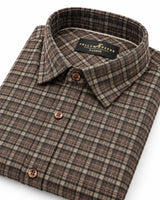 Men’s Brown Checked Casual Shirt