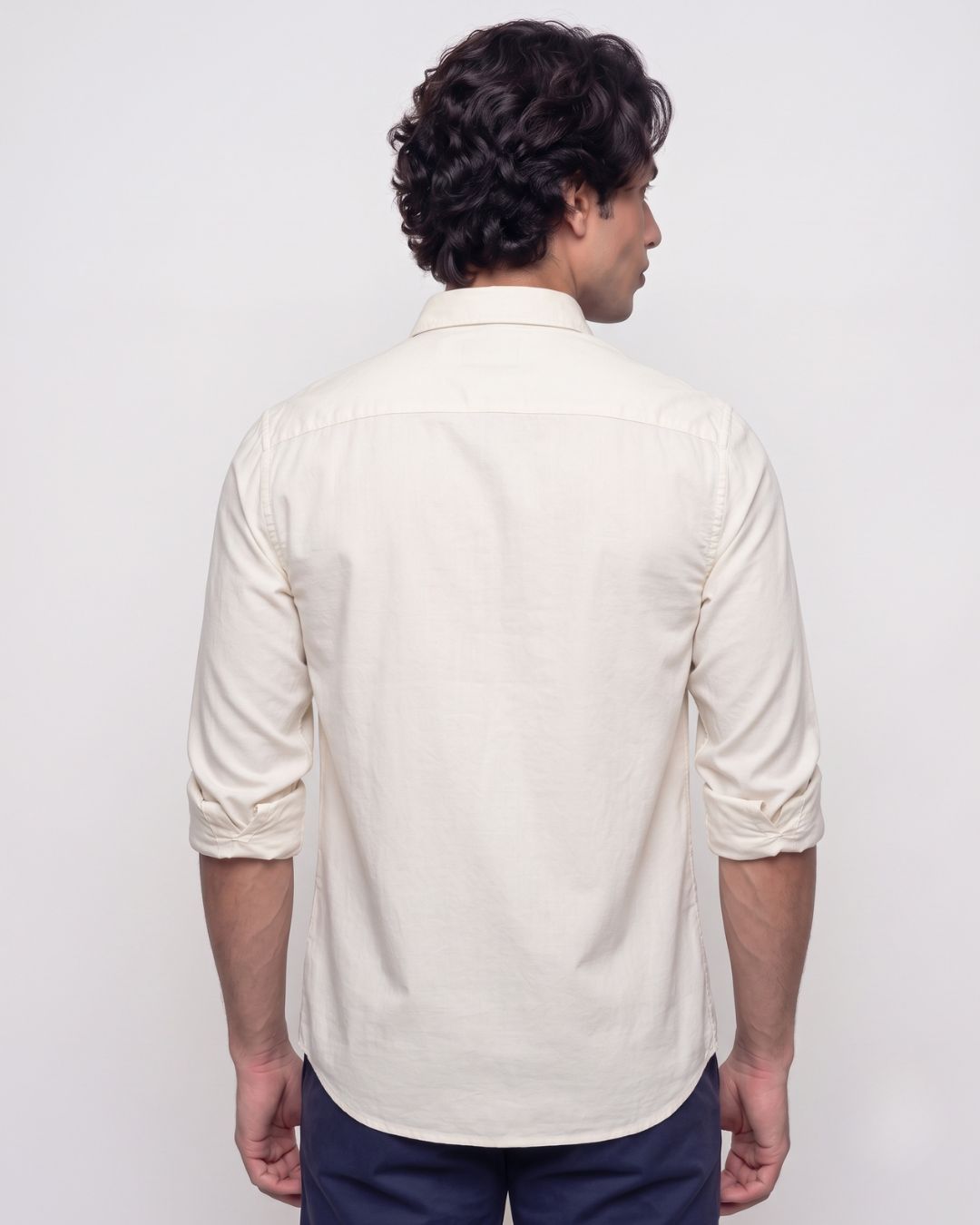 Men’s Off White Solid Shirt