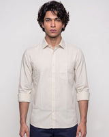 Men’s Off White Solid Shirt