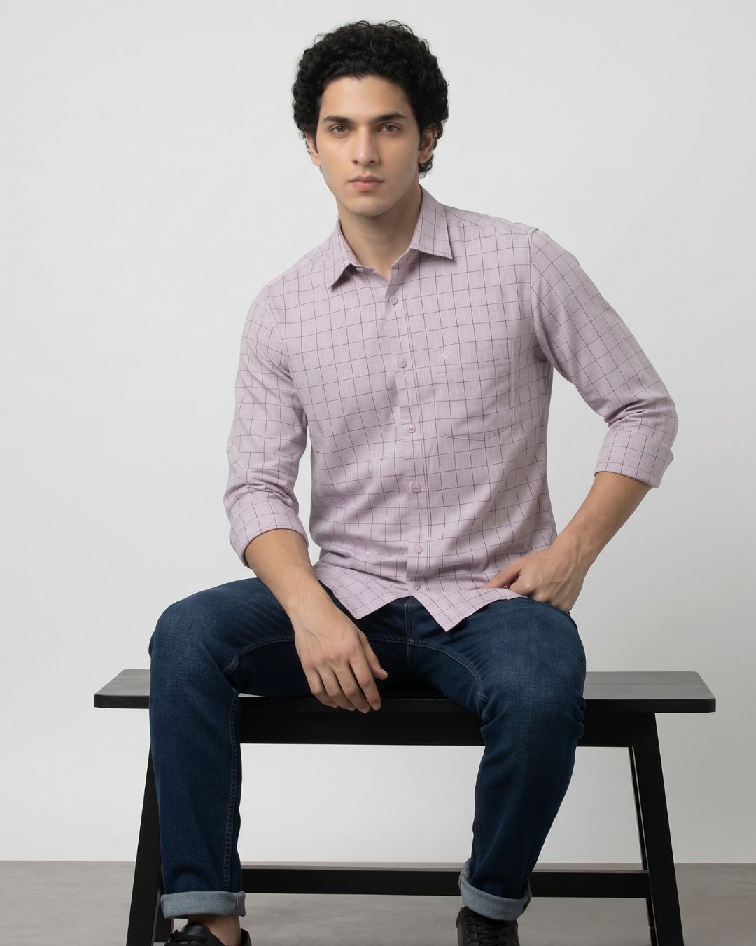 Men’s Regular Fit Light Pink Shirt