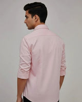 Men’s Light Pink Solid Shirt
