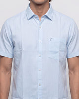 Men’s Sky Blue Half-Sleeve Casual Shirt