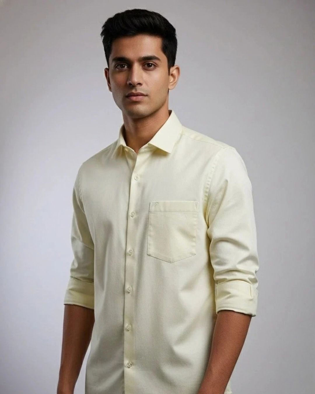 Men's Classic Lemon Solid Shirt