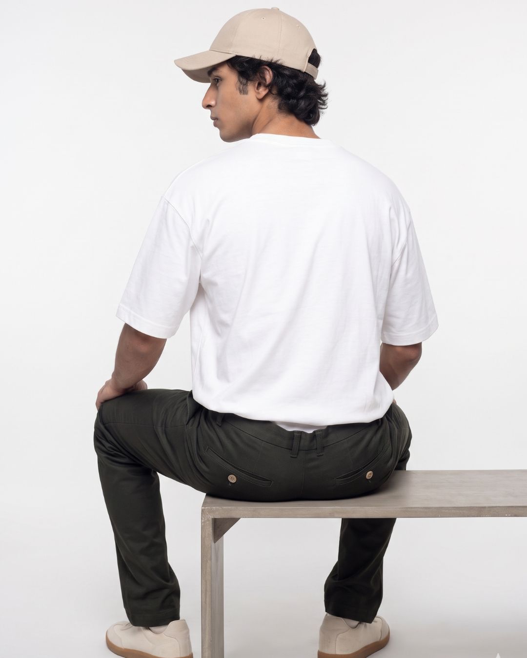 Men’s Olive Green Solid Smart Fit Trousers