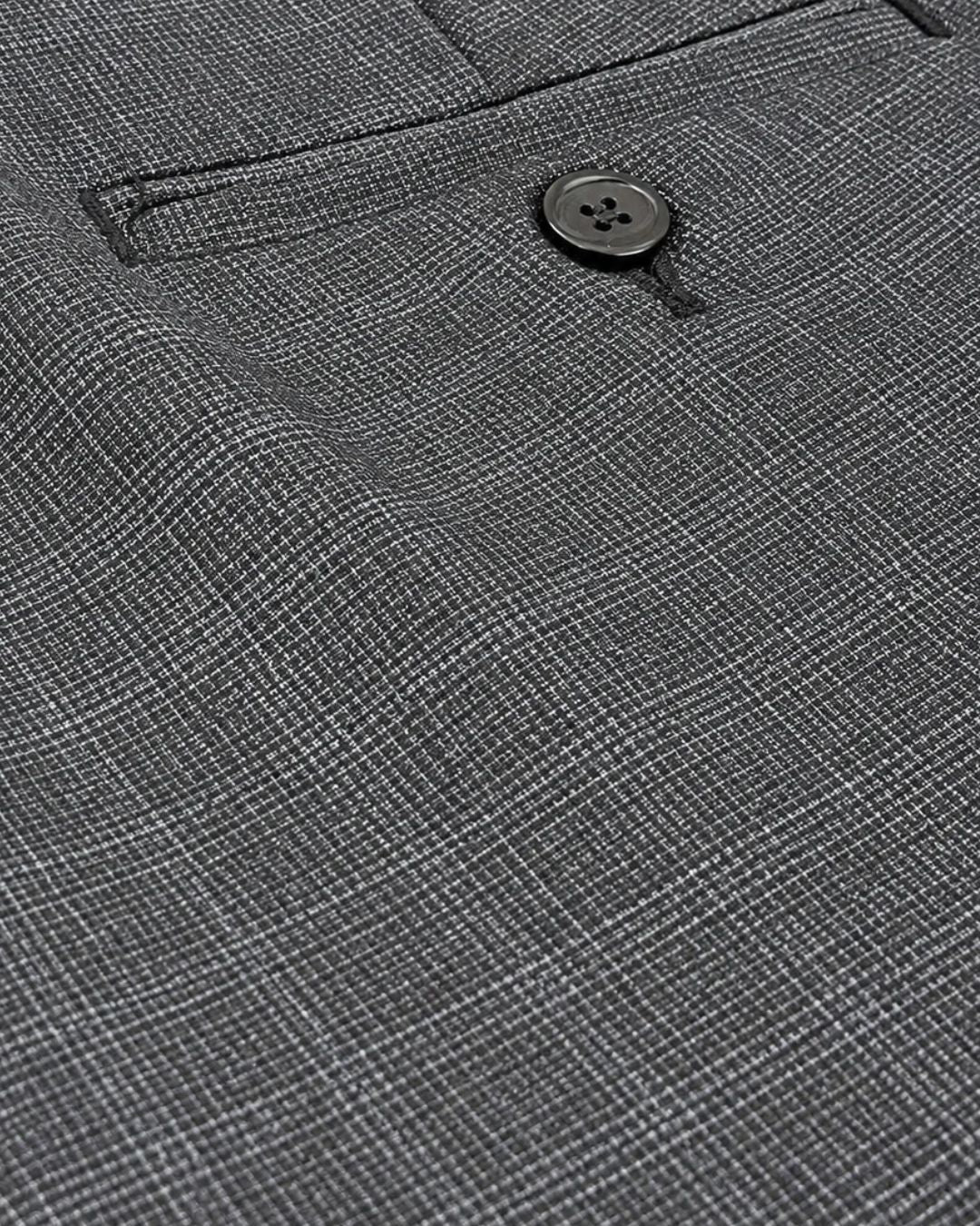 Men’s Black Textured Smart Fit Trousers
