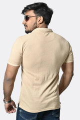Beige Polo Tee