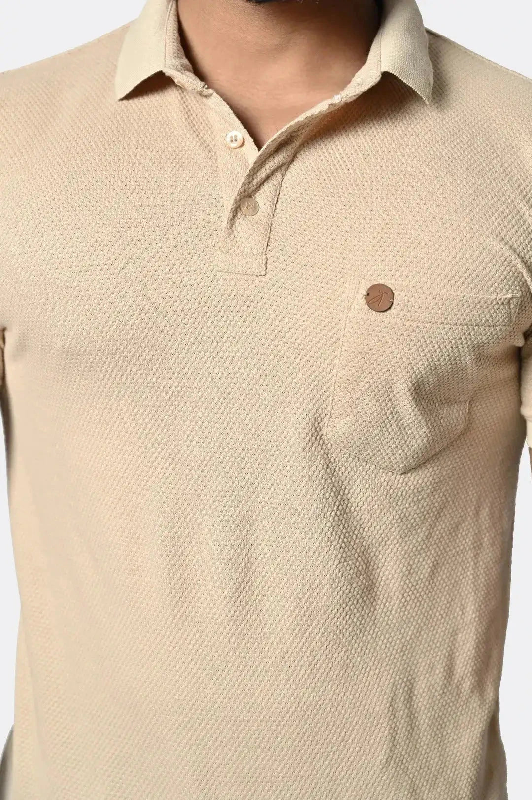 Beige Polo Tee