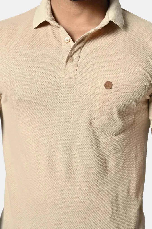 Beige Polo Tee