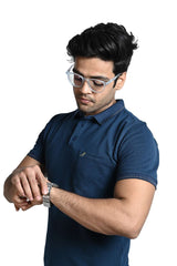 Blue Pique Plain Tee