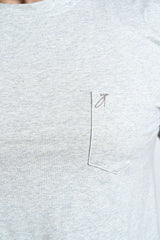 Dark Grey Melange Plain Tee