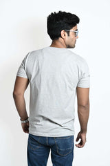 Dark Grey Melange Plain Tee