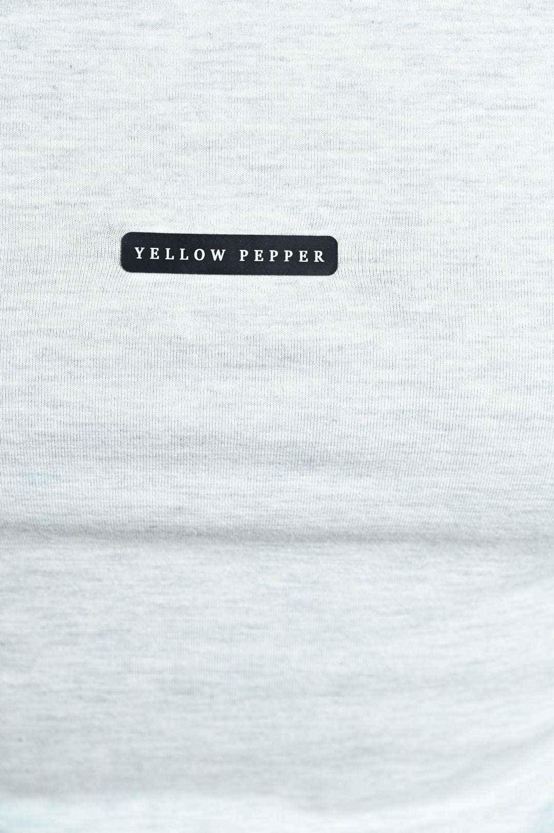 Grey Mel. Black Patch Tee