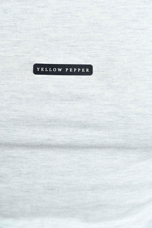 Grey Mel. Black Patch Tee