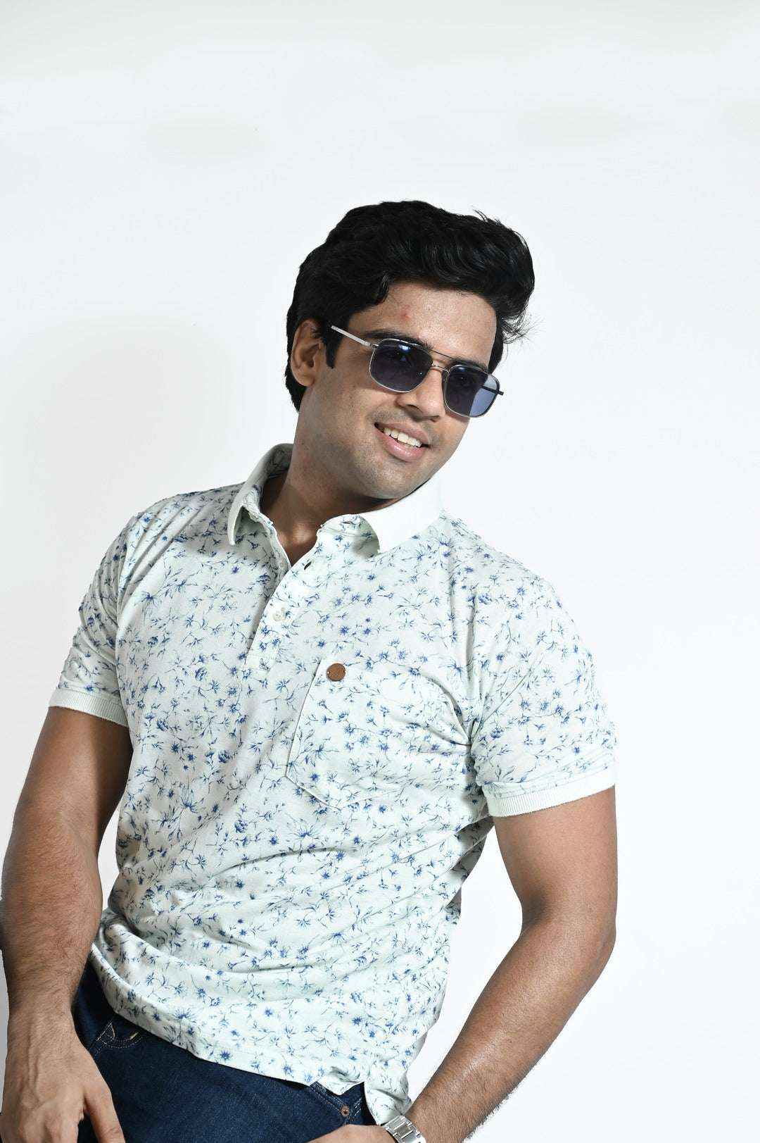 Tea Green Floral Tee