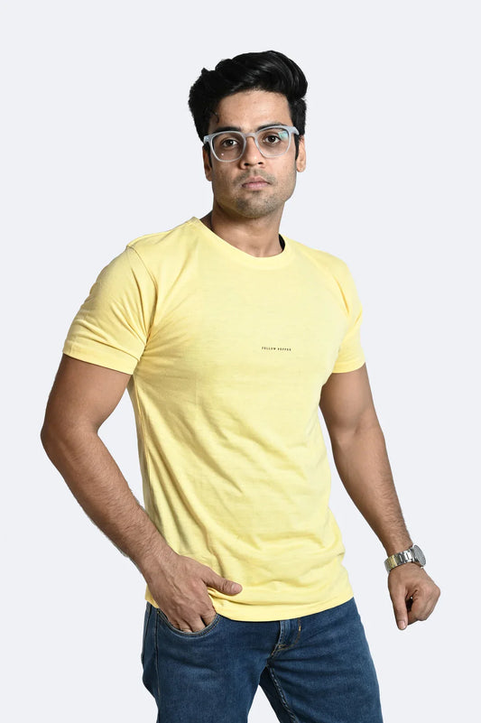 Bright Yellow Plain Tee