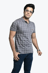 Grey Check Tee
