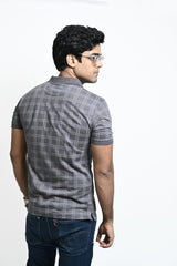 Grey Check Tee