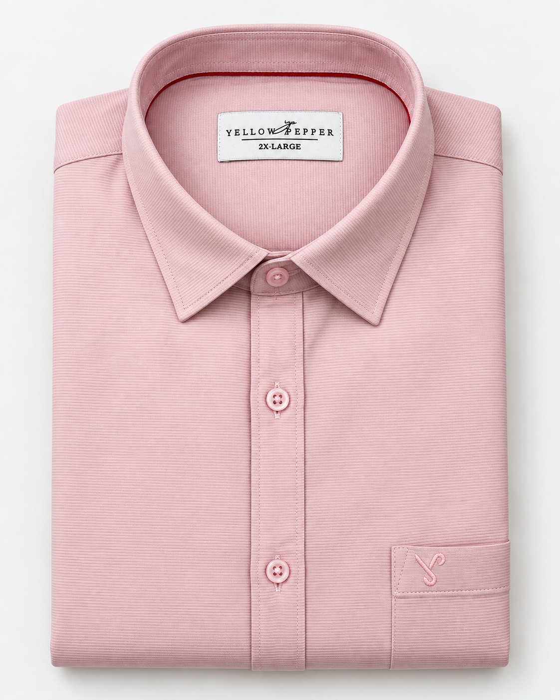 Men’s Light Pink Self-Textured Casual Shirt